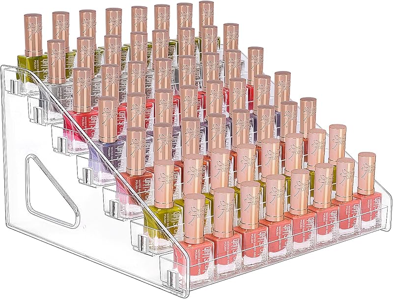 Organizador de Esmaltes JessLab em Acrílico Transparente com 7 Níveis