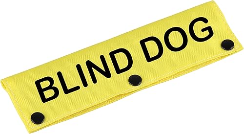 Correa para perro con discapacidad visual, correa para perro ciego, envoltura de alerta colgante, parche de identificación para mascotas, regalo de