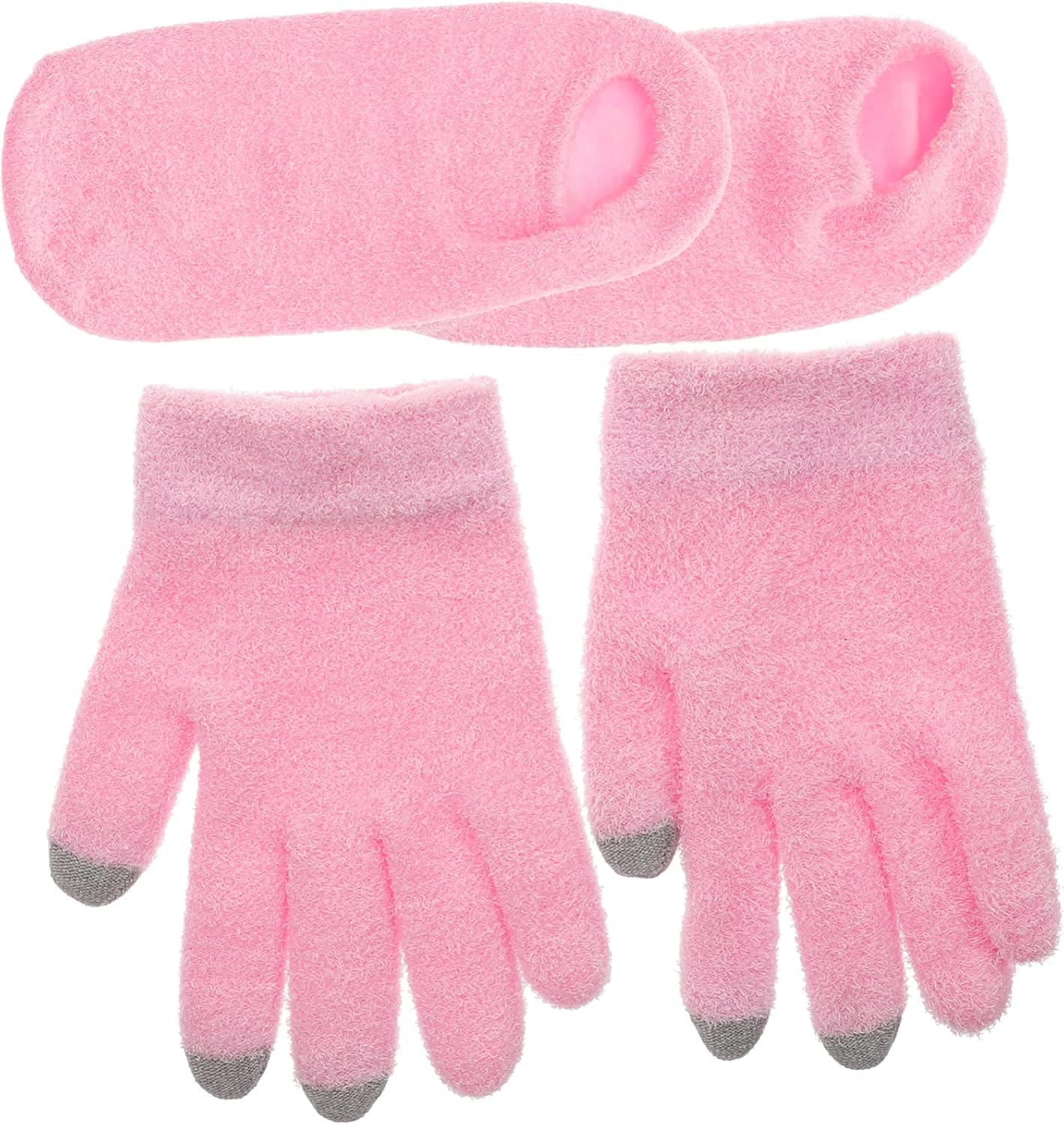 LIFKOME 4pcs Moisturizing Gel Spa Gloves and Socks for Dry Skin Treatment Soft Hydrating Hand and Foot Care for Women and Girls for Special Occasions