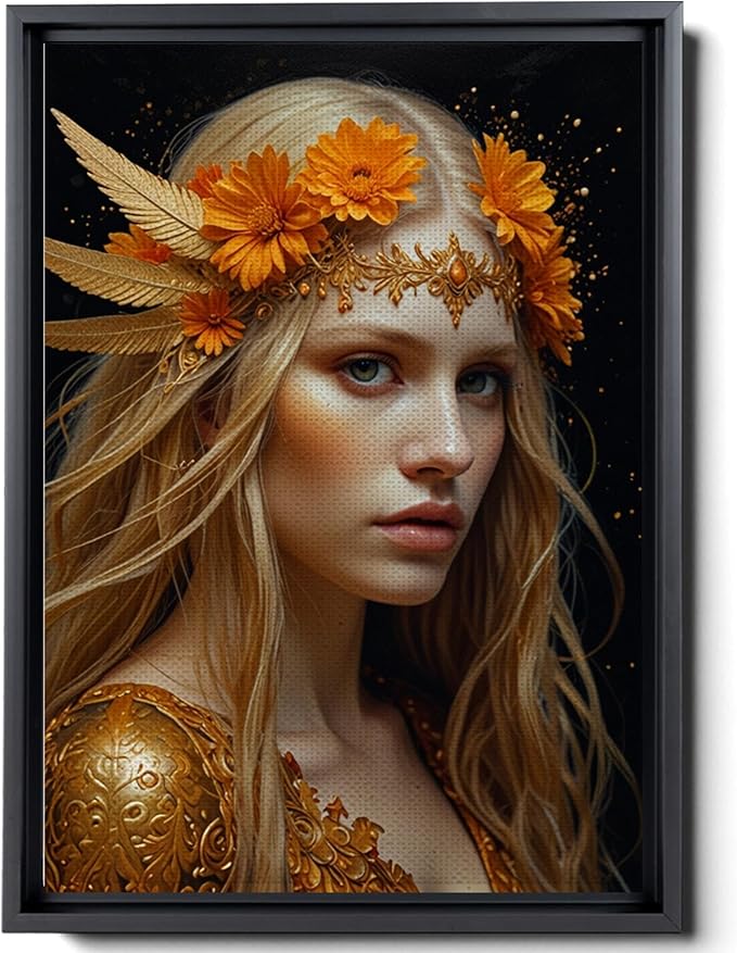 Art Nouveau Print, Art Deco print, Goddess Of Fire, Zodiac Print, Leo Print, Aries Print,Sagittarius Print, Fire Sign Matte Print, Canvas Prints, Arts