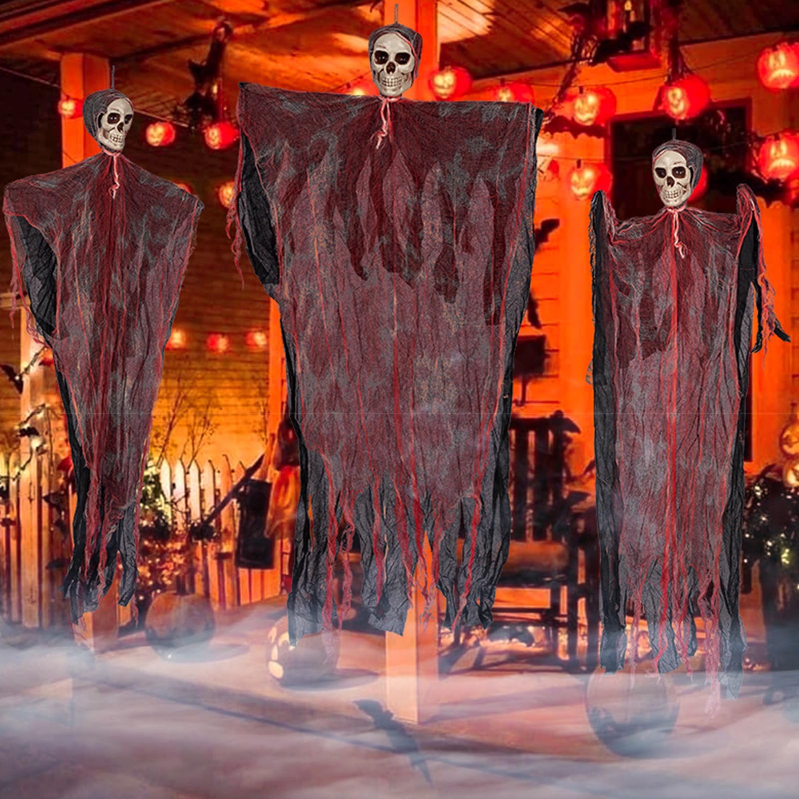 ハロウィン 飾り 頭蓋骨 ドアカーテン 吊り下げ ハロウィーン 道具