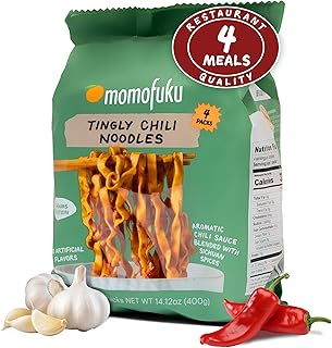 Tingly Chili Ramen Noodles by David Chang, 4 Pack of Restaurant Quality Instant Noodles Now with More Sauce & 11g of Protein