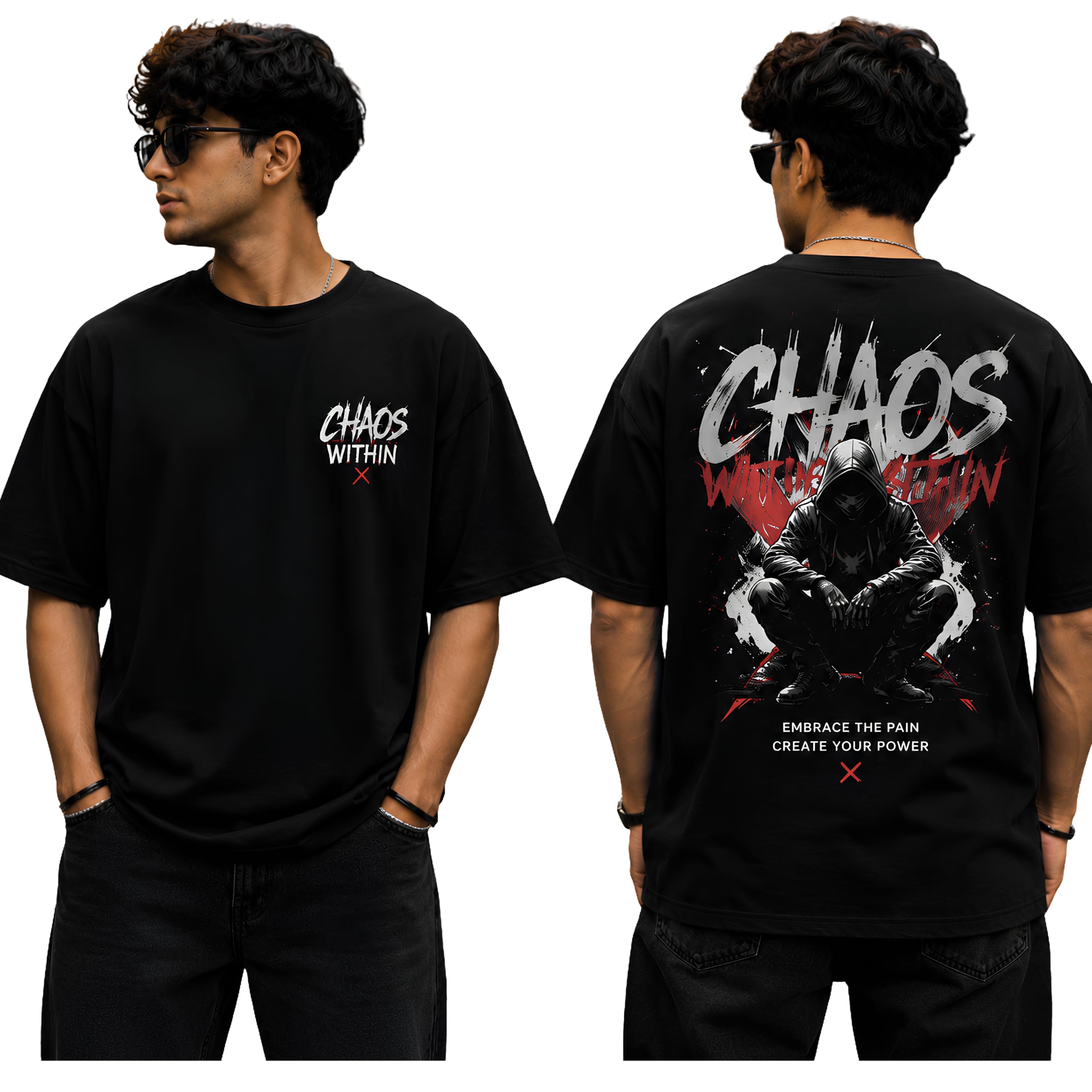 Oversized Black Graphic T-Shirt