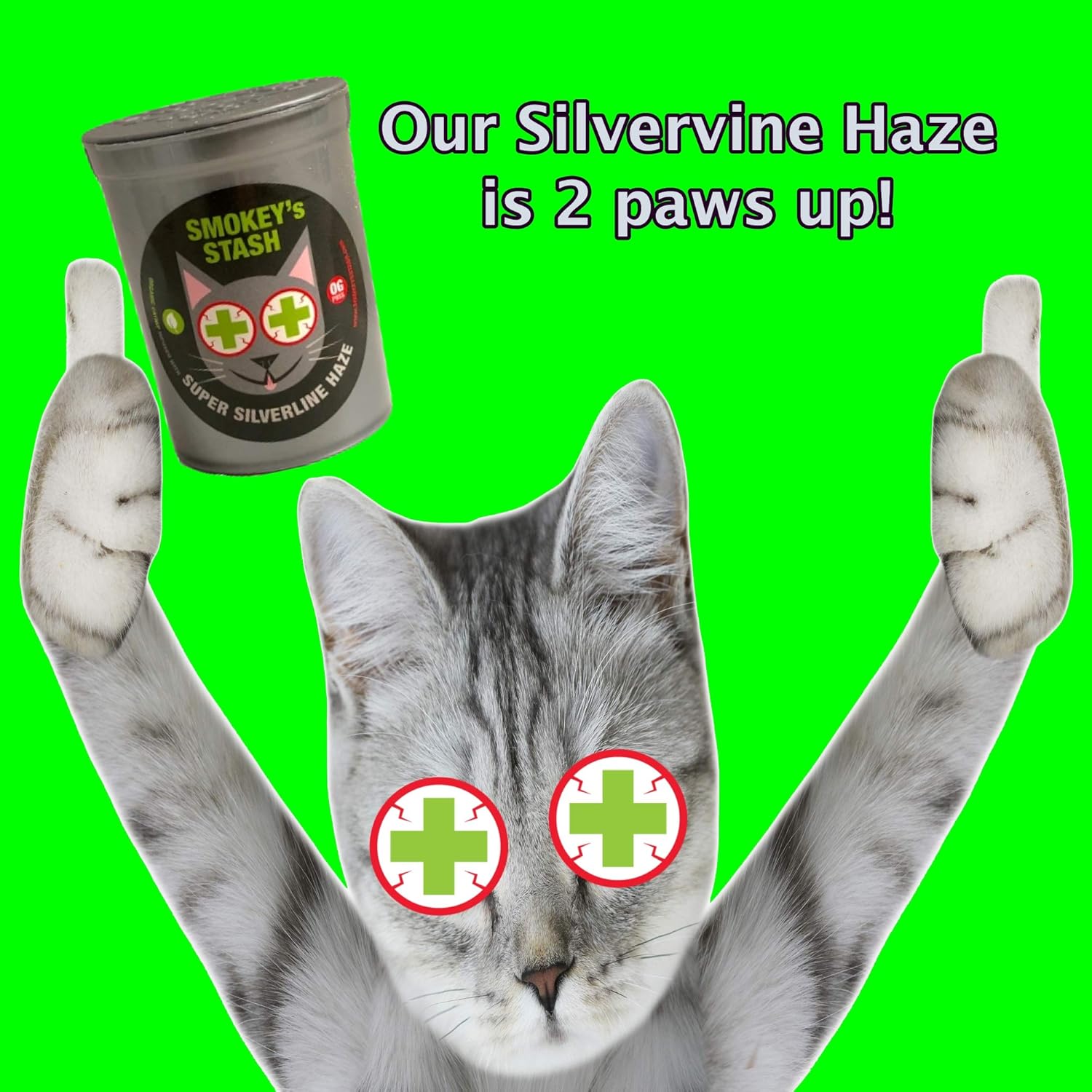 Smokey's Stash Silvervine Haze Potent Catnip and Silver Vine Blend for Cats