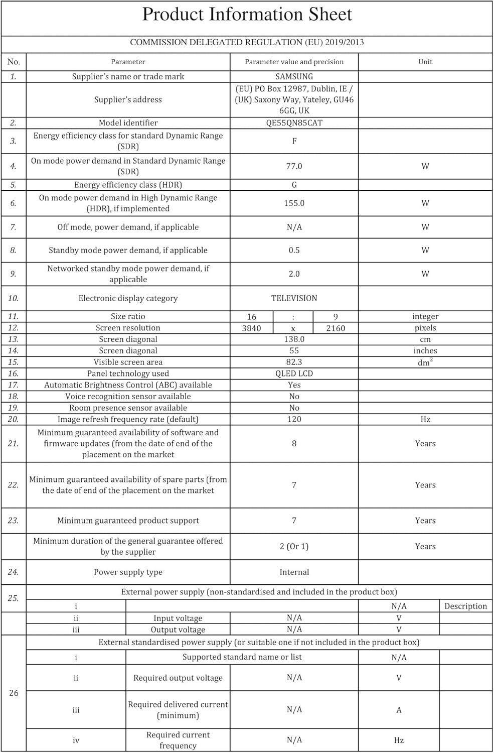 Samsung TV Neo QLED QE55QN85CATXZT, Smart TV 55 Serie QN85C, Neo QLED 4K UHD, Dolby Atmos, Alexa e Google Assistant integrati, Bright Silver, 2024, DVB-T2 Samsung TV Neo QLED QE55QN85CATXZT, Smart TV 55 Serie QN85C, Neo QLED 4K UHD, Dolby Atmos, Alexa e Google Assistant integrati, Bright Silver, 2024, DVB-T2