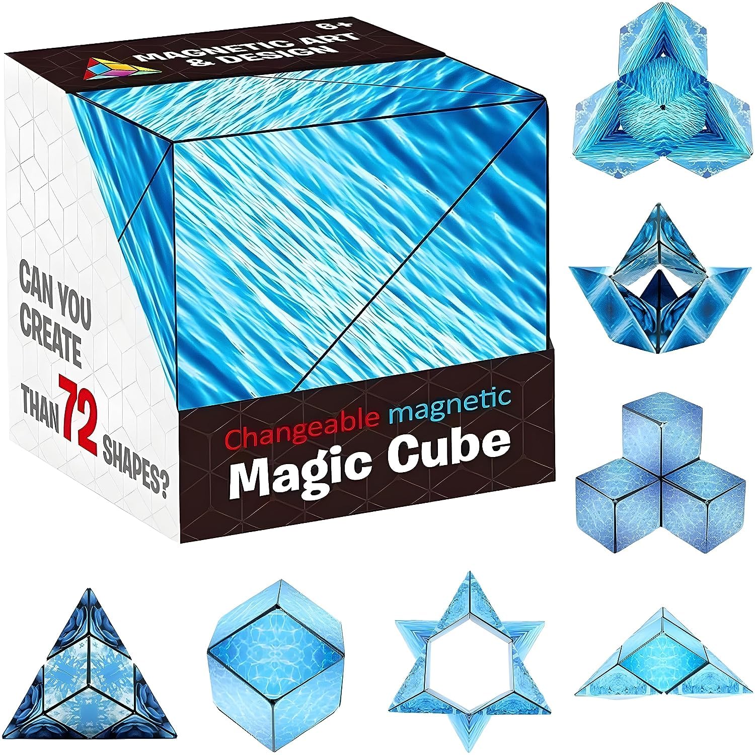 72 Shapes from 1 Cube 3D Cube Shape Shifting Box, Extraordinary 3D Cube ...