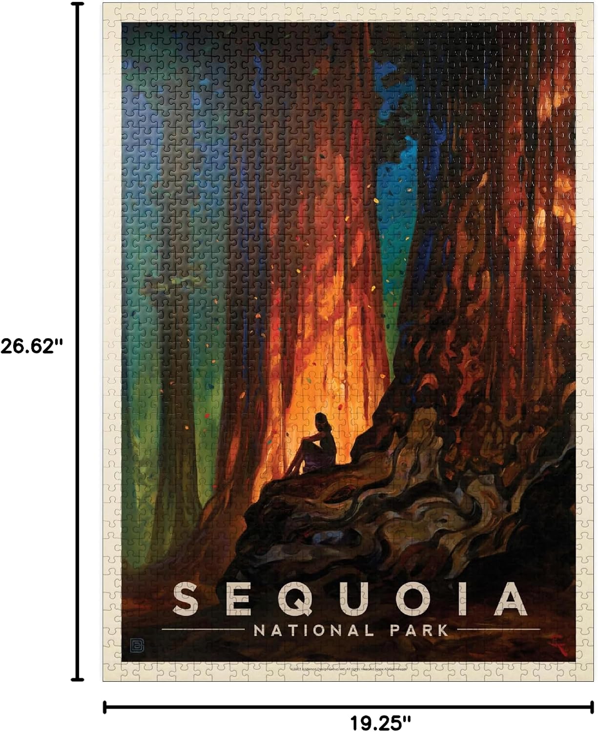 MyPuzzle Sequoia National Park: Nature's Cathedral, Vintage Poster - Premium 1000 Piece Jigsaw Puzzle for Adults