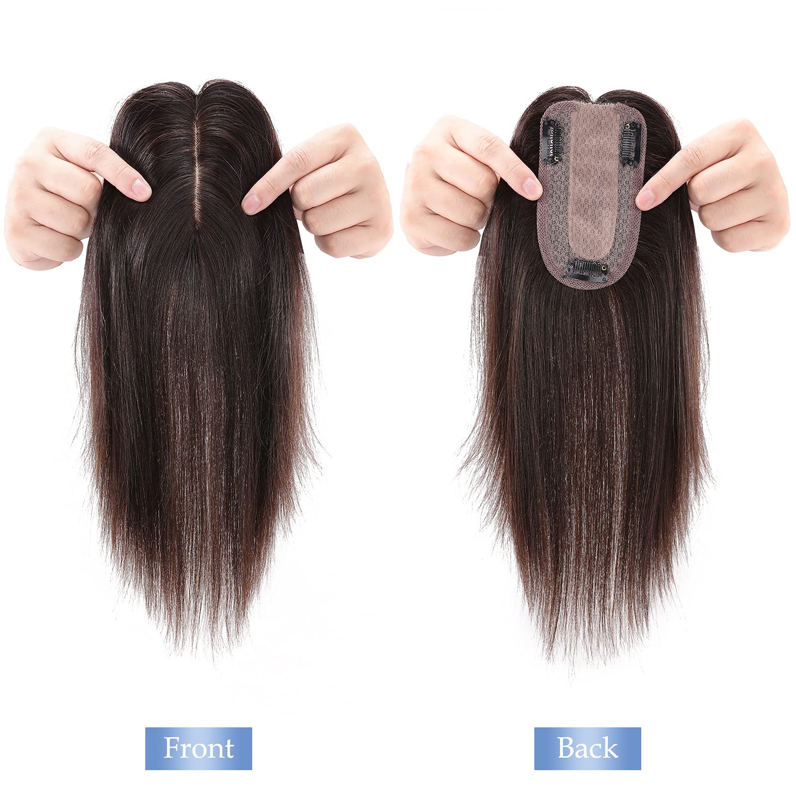 Capelli veri uani corona capelli ricci topper con frangia per donne con capelli diradanti, 32