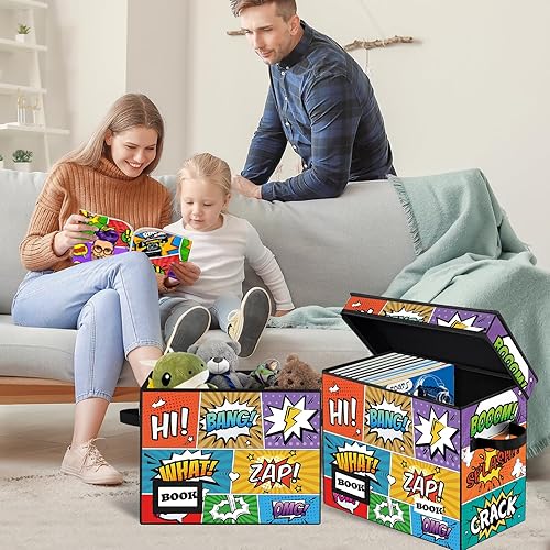 Miniatura 6 de Collection - Caja de almacenamiento para cómics, protector de cómics, 15.8 x 7.8 x 11.8 pulgadas, caja corta plegable para cómics, capacidad para