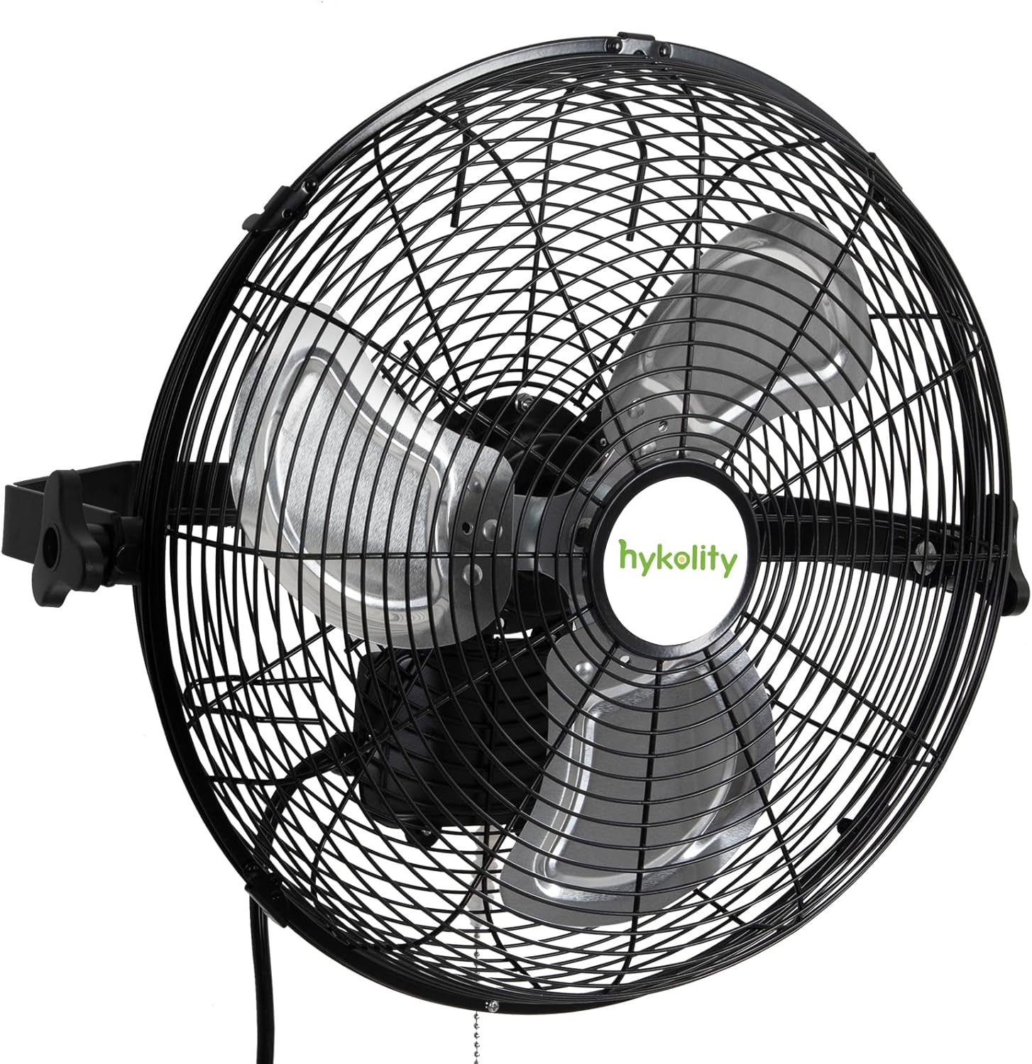hykolity 3000 CFM 14 in. Outdoor Wall Mount Fan, 3-Speed Industrial Grade High Velocity Outdoor Fans, Black Waterproof Wall Fan for Patio, Garage, Commercial, and Gazebo - UL Listed