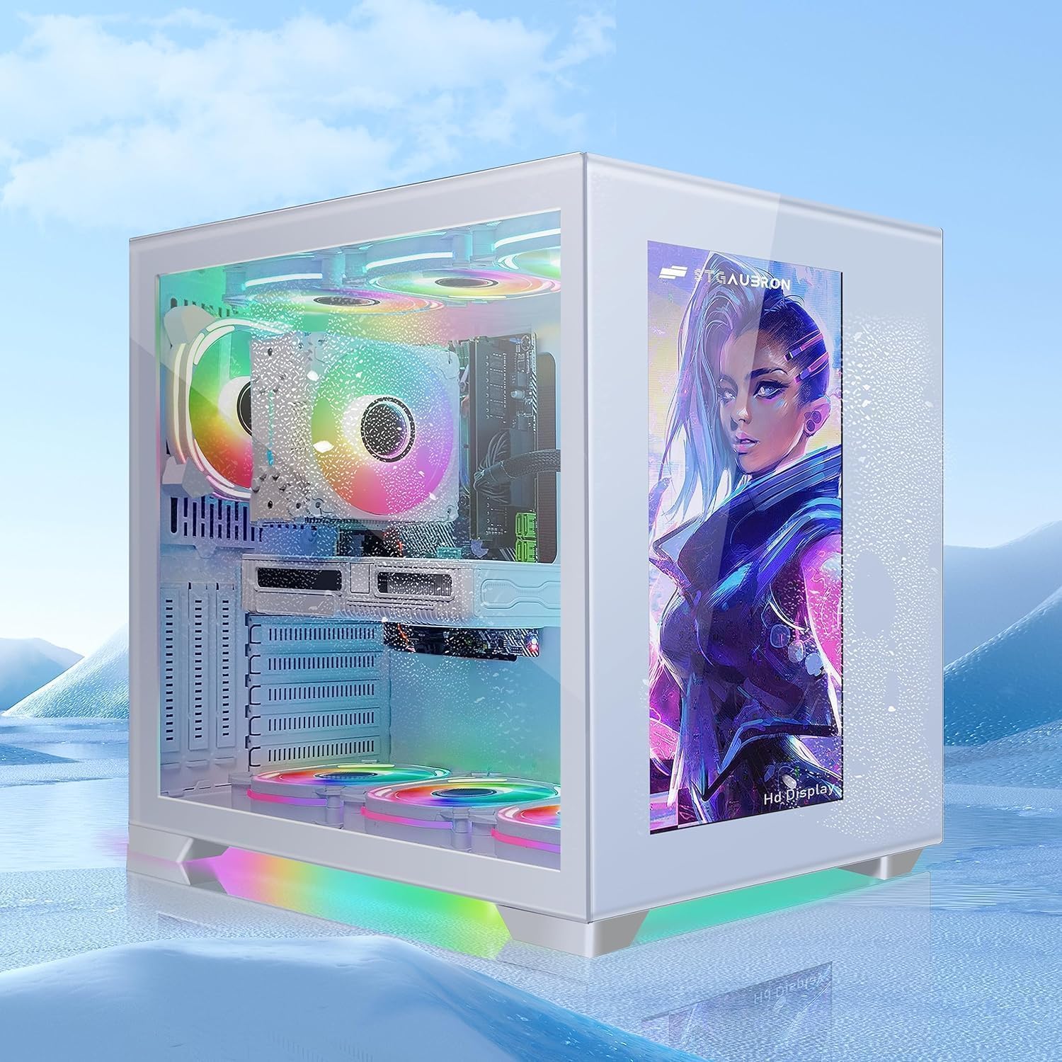 STGAubron Gaming PC Desktop Computer, Intel Core i7 8th Gen up to 4.1G, GeForce RTX 3060 12G, 32GB DDR4, 2TB SSD, WiFi 6, BT 5.0, RGB Fan x9, Windows 11 Home - Image 2