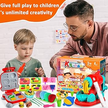 Set Plastilina Creative Fun 48 Pezzi: 12 Colori E Accessori Cucina, Gioco Di Ruolo Per Bambini 2-5 Anni - 6