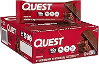 Vista 22 de Barras de proteínas Quest Nutrition Pastel de Cumpleaños, 20g de proteína, 1g de azúcar, 4g de carbohidratos netos, sin gluten, aptas para ceto, 12