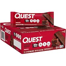 Quest Nutrition Chocolate Brownie Protein Bars - Pack of 12 Protein Bars