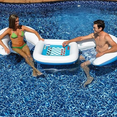 Miniatura 2 de Swimline Glad - Platos de papel desechables redondos con diseño de margaritas felices color azul y verde