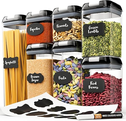 Amazon.com: Chef's Path - Set of 7 Airtight Food Storage Containers for ...