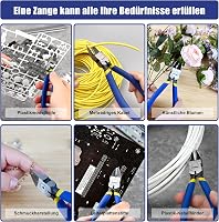VCELINK GJ719 Oldalcsípő Fogó 6" - Elektronikai Munkákhoz, Modellezéshez, Kábelkötegelőkhöz, Áramkörökhöz és Hálózati Kábelekhez - Króm-Vaná 6