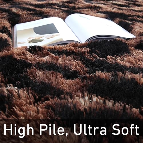 Miniatura 3 de CRUGZ Alfombra con estampado de leopardo de 4 x 6 pies, ultra suave, con estampado de guepardo, para sala de estar, dormitorio, habitación del bebé,