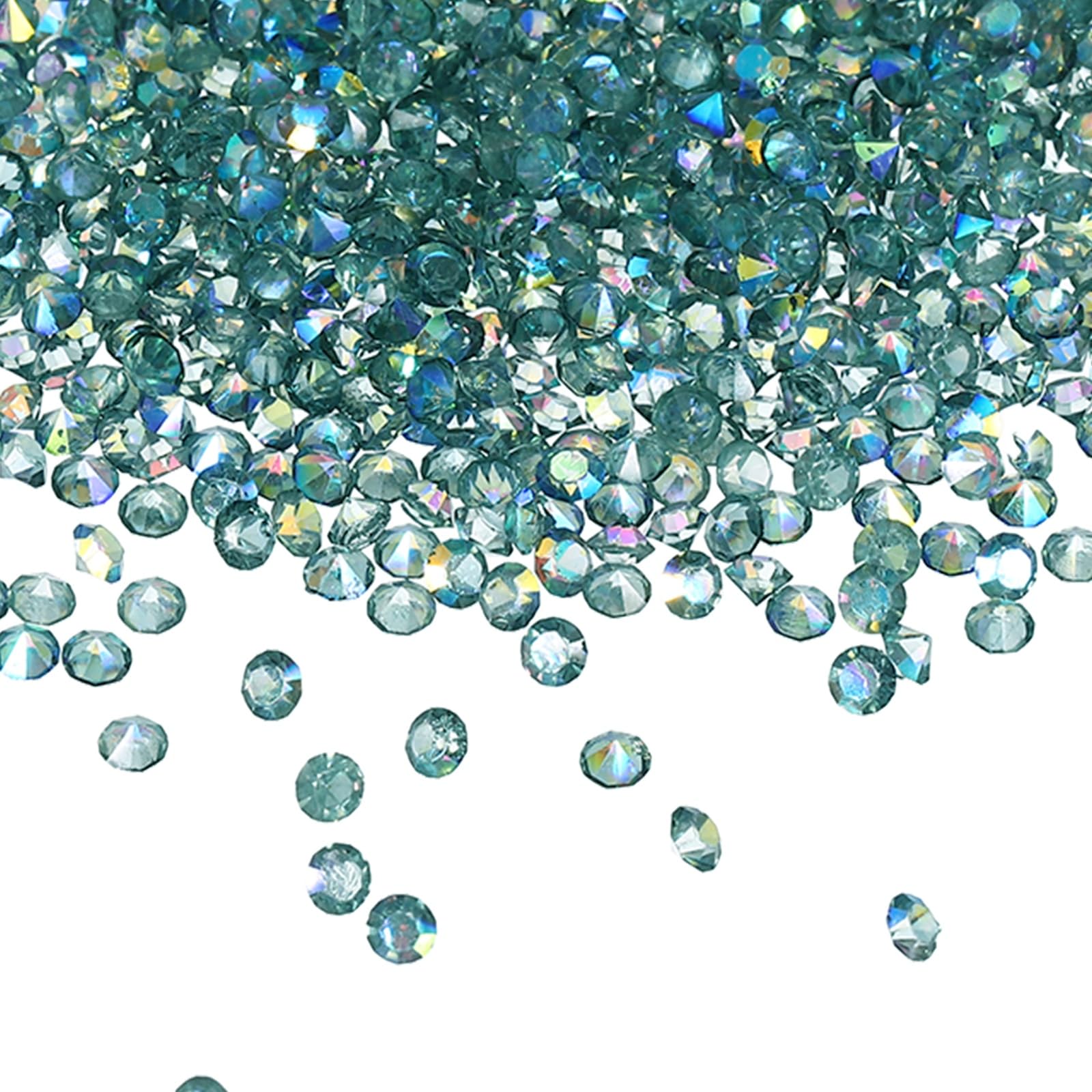 sourcing map 7200Pcs Wedding Table Scatter Confetti Diamond, 3mm Acrylic Bulk Fake Crystals Vase Diamonds Decorations for Table Centerpiece Wedding Bridal Party Vase Beads, Translucent Gray AB
