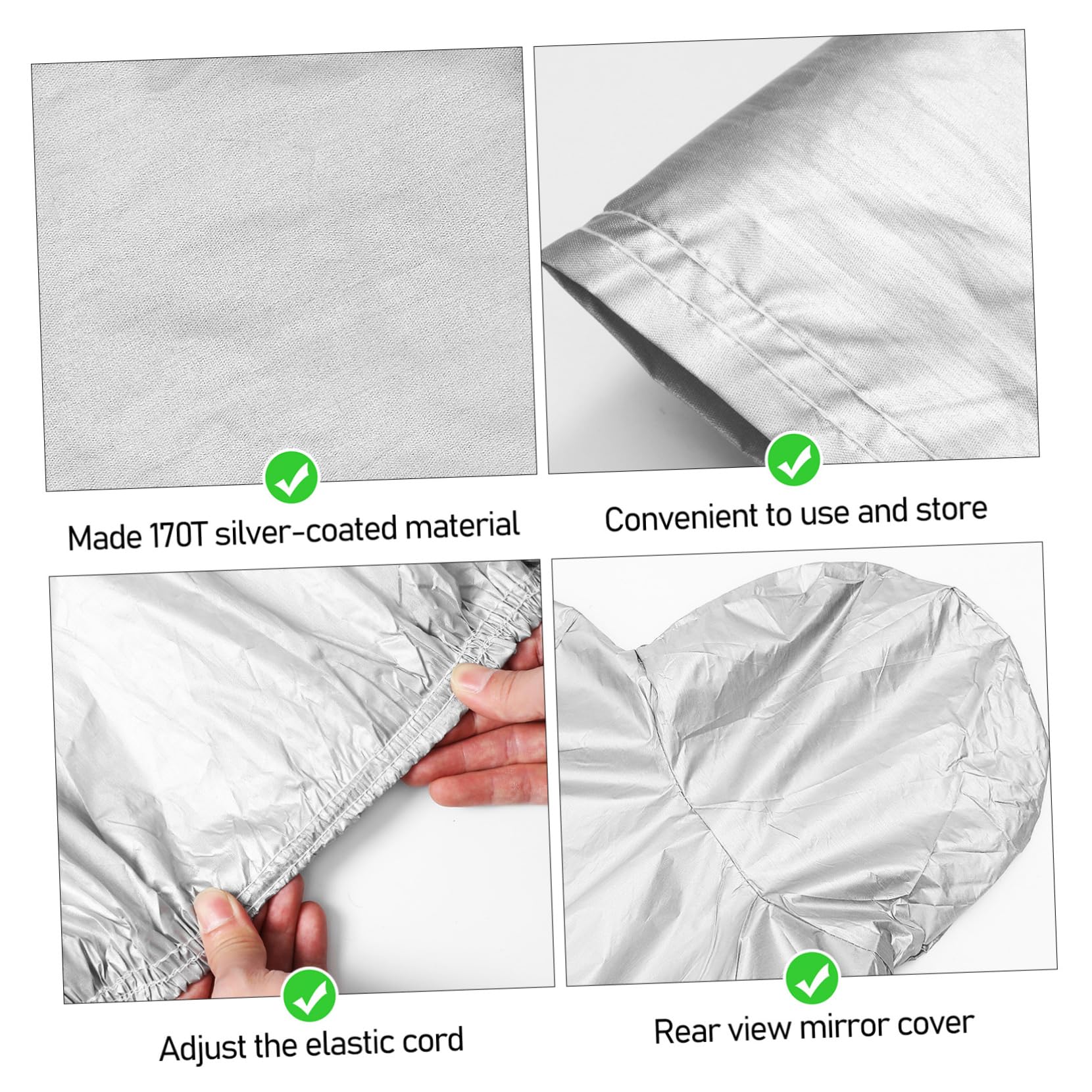 OSOLADY 170t Weather SUV Car Cover Silver-Coated Outdoor Protection for Sun Rain and Snow for Models — view 5