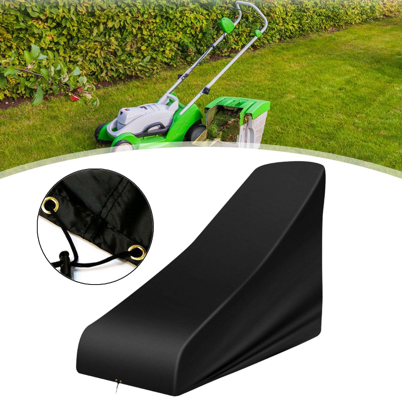 Cubierta para Cortacésped Protector Funda Exterior Empuje Bolsa Resistente Impermeable Oxford Adecuada para Guardar Maquinaria Jardín Áreas Exteriores, L