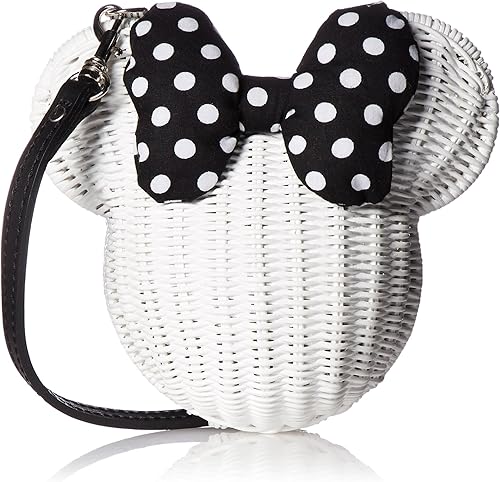 Amazon アコモデ Disney ディズニー ラタンポシェット D Qc002 Disney かごバッグ ホワイト カゴバッグ