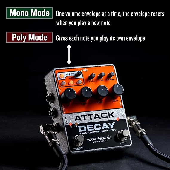 Electro-Harmonix Attack Decay Tape Reverse Simulator Pedal