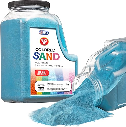 Vista 50 de Hygloss Products - Arena de juego de colores - Balde de arena de arte para manualidades de colores surtidos, naranja, 1 libra