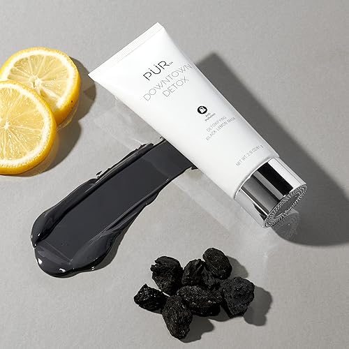 Miniatura 5 de PÜR MINERALS Downtown - Mascarilla desintoxicante de limón negro, ayuda a extraer impurezas, ayuda a calmar la piel, carbón, ácido láctico y