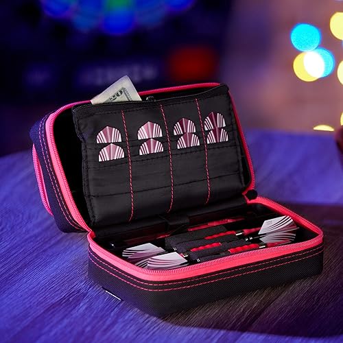 Miniatura 64 de Casemaster Plazma Pro - Estuche para 6 dardos suaves y de punta de acero, cuenta con gran bolsillo frontal para dispositivos móviles, tubos