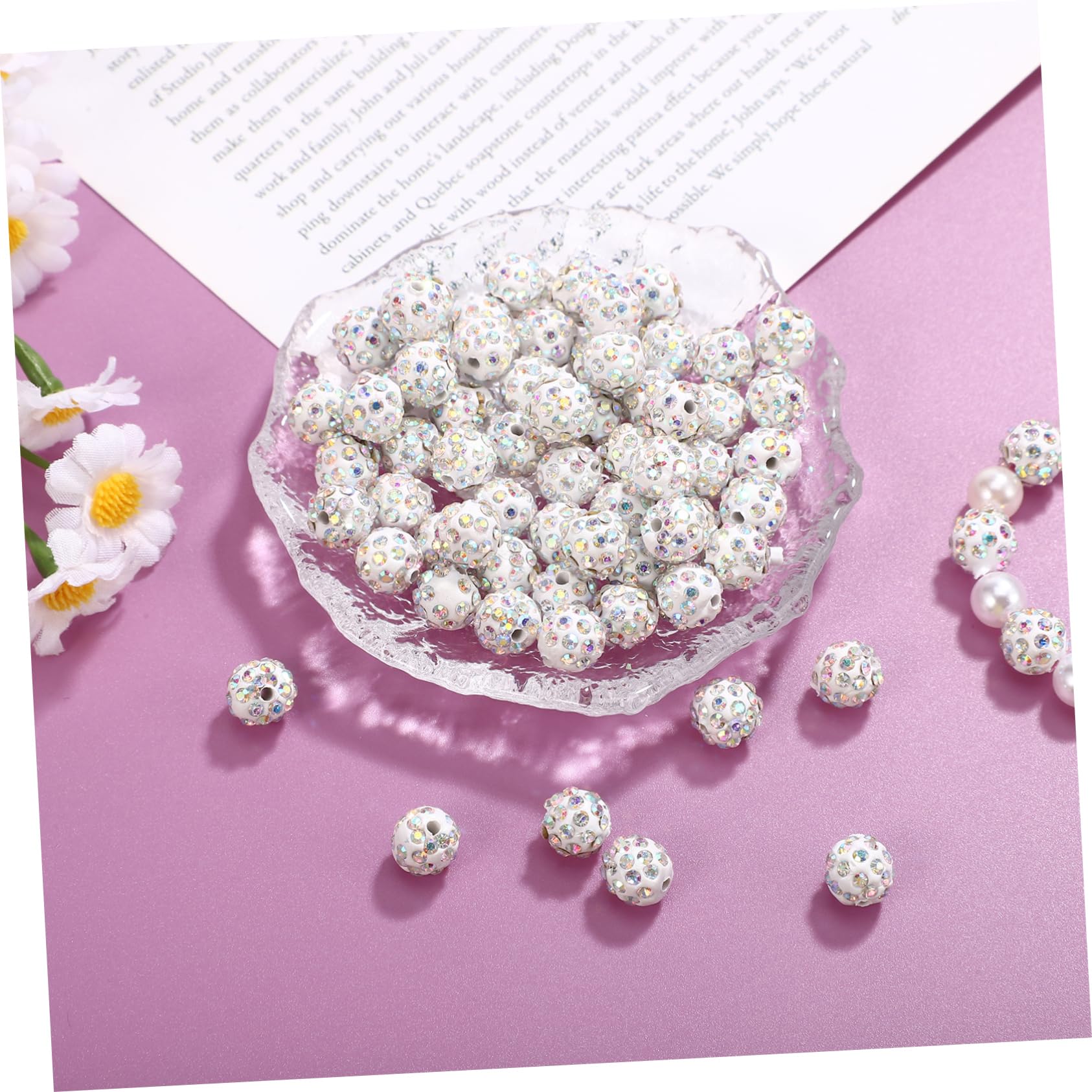 Lurrose 500pezzi Perline Strass Per Creazioni Di Gioielli Perline Distanziatrici Decorative Per Braccialetti e Collane Ab Colorate Per Artigianato