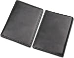 Polare Luxury RFID Blocking Leather Passport Holder Travel Wallet for Men and Women (Black)