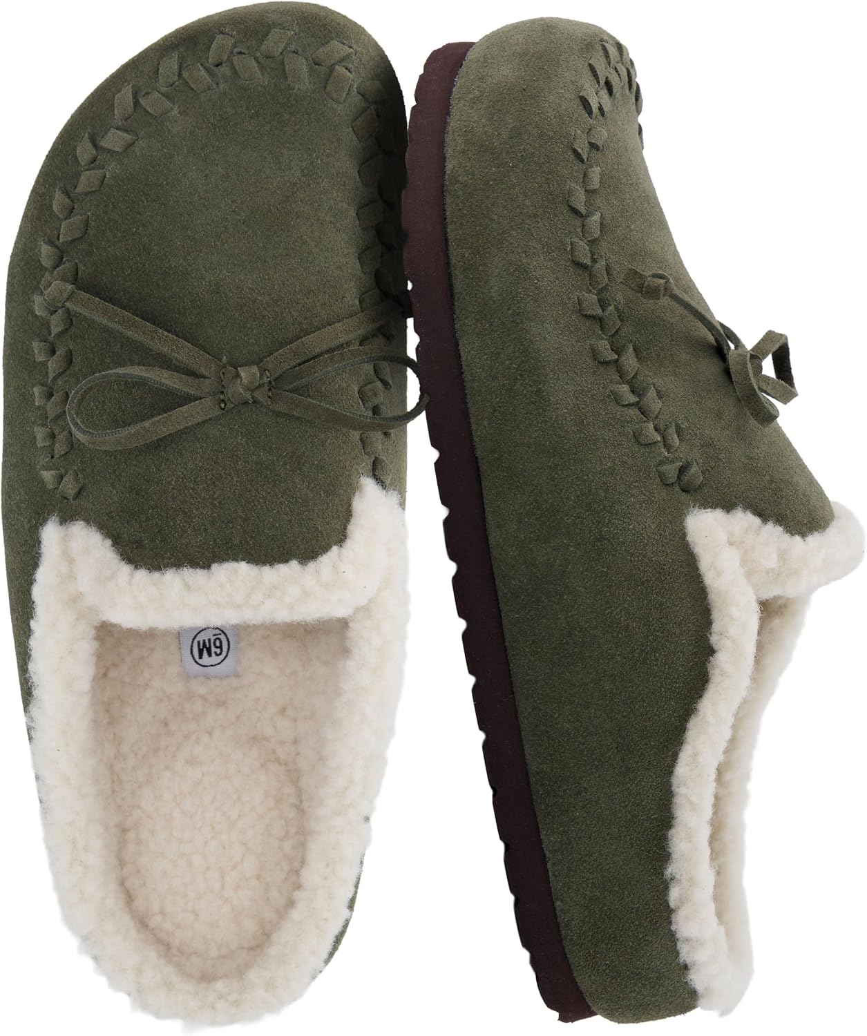 CUSHIONAIRE Creek Genuine Leather Suede Womens Slippers Casual House Shoes