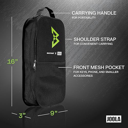 Miniatura 4 de JOOLA Beastmode de Marshawn Lynch o Essentials Juego de palas de pickleball de dos con superficie reforzada de fibra de vidrio y núcleo de