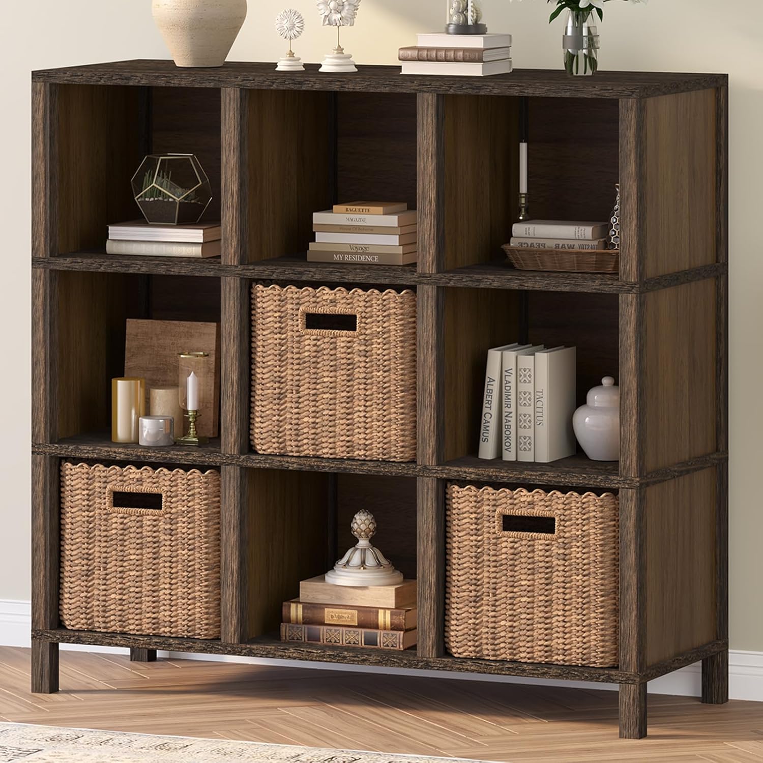 Amazon.com: TVU 9 Cube Organizer Bookcase - 11in Opening Storage Shelf ...
