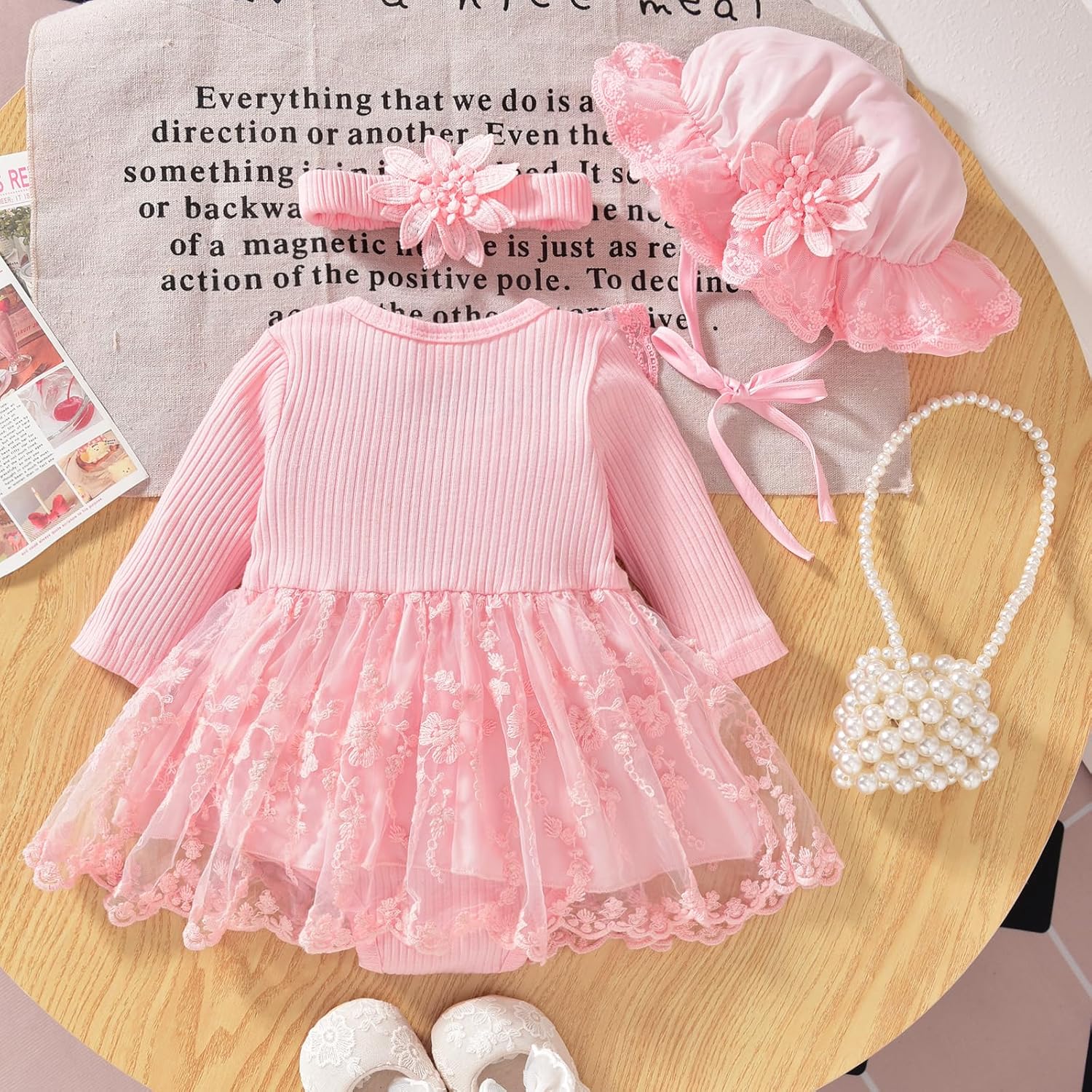Baby Girl Lace Bodysuit Dress - Image 5