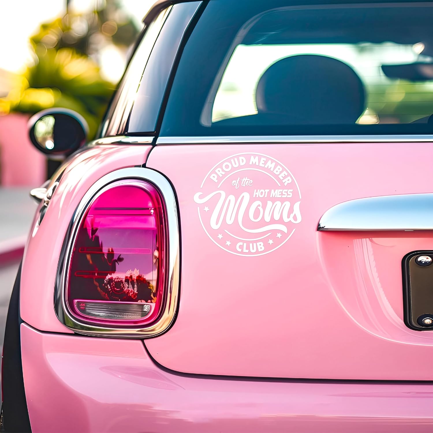 Proud Member of Hot Moms Club Car Decal Mental Health Vinyl Decal, Funny Car Accessories, Mother's Day Gifts, Waterproof 8 Inches Bumper Sticker for Mom Dad Friend Coworker - Image 2