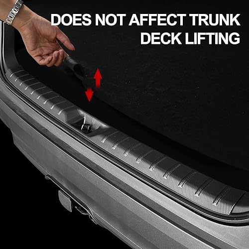 Miniatura 4 de Protector de parachoques trasero para accesorios Grand Highlander 2024, patrón de fibra de carbono 2 unidades