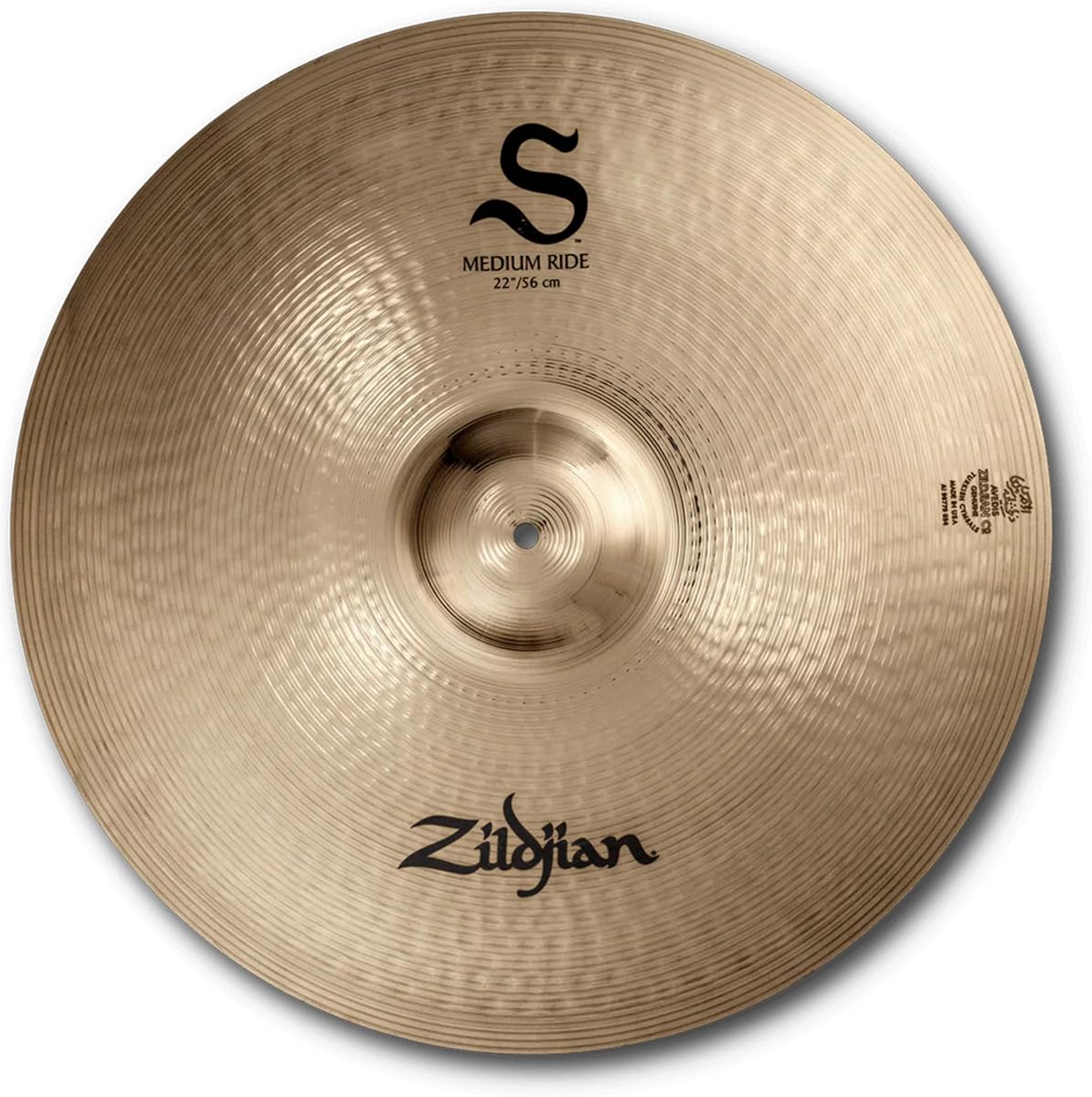 22" S Medium Ride | Clear Stick Definition, Balanced Wash and Sustain, 22 Inch Size for Any Drum Set, Pro Bronze Alloy Build, Smooth Response
