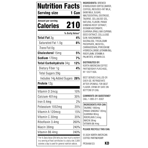 Starbucks Doubleshot Energy Drink Coffee Beverage, Vanilla, Iced Coffee, 15 fl oz Cans (12 Pack)