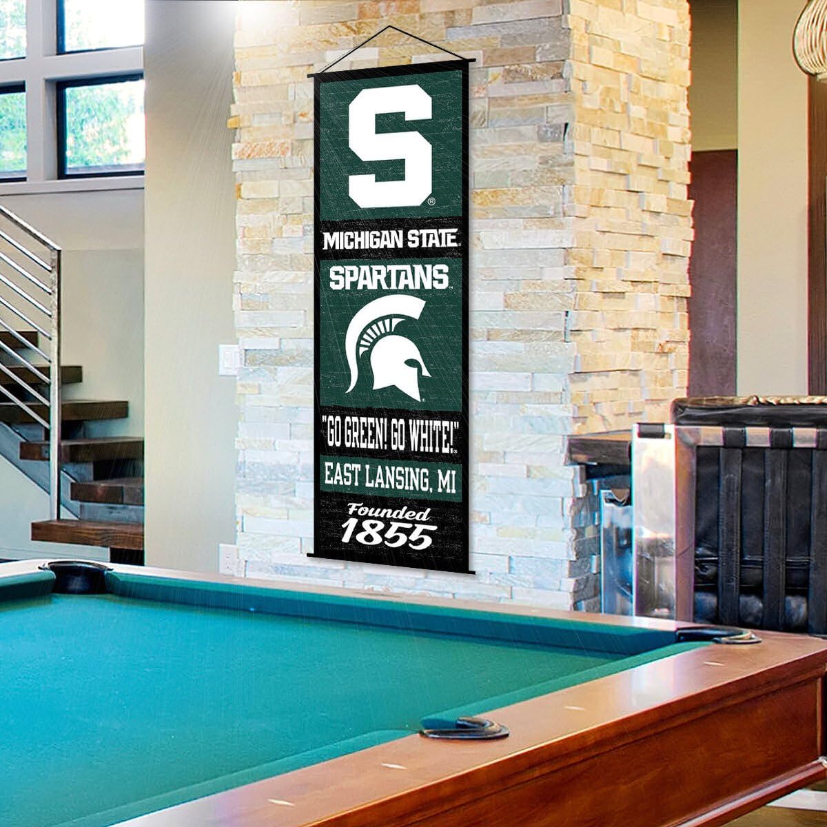 Michigan State Spartans Banner and Scroll Sign - Image 3