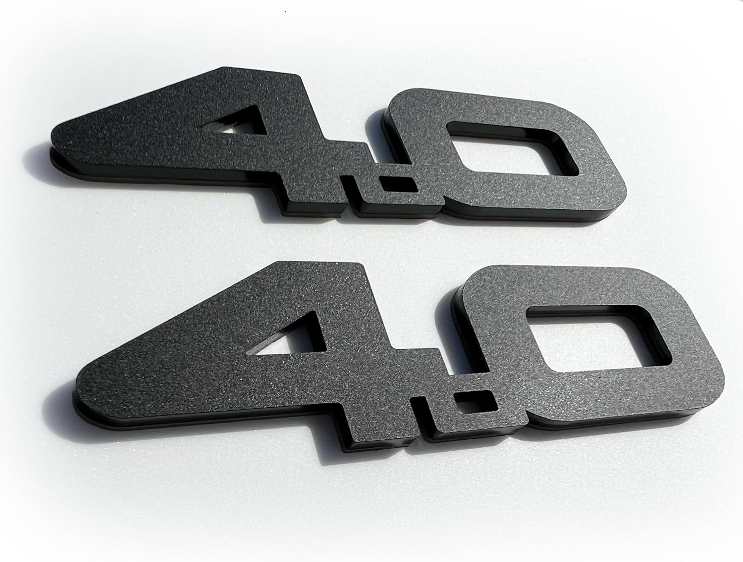 Custom 4.0L Emblem for Jeep Style Cherokee Fender Badge