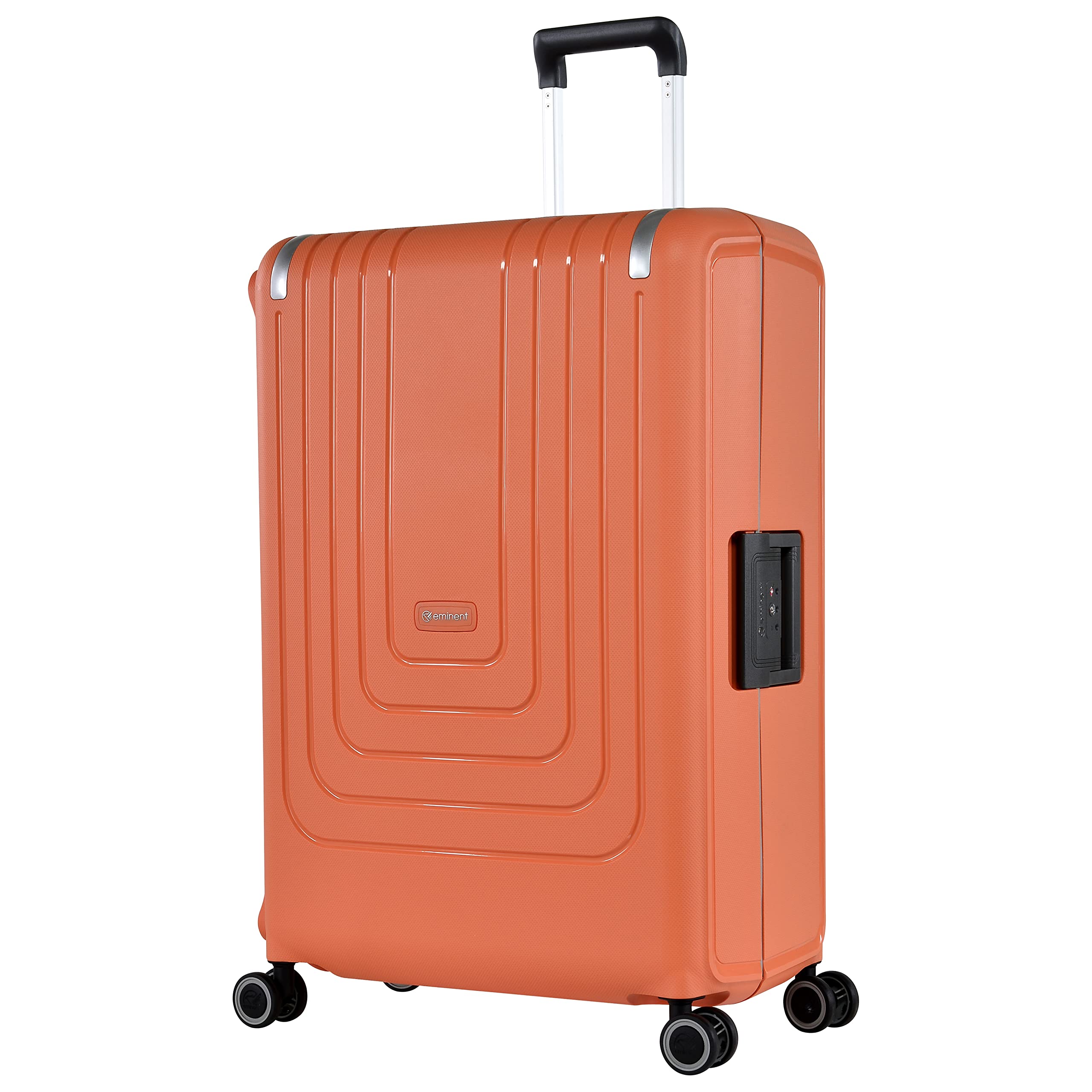 Eminent Checked Luggage 28 Inches – Polypropylene Hard Case Luggage Sets With 4 Double Spinner Wheels Tsa Lock (Checked Luggage 28-Inch, Orange)