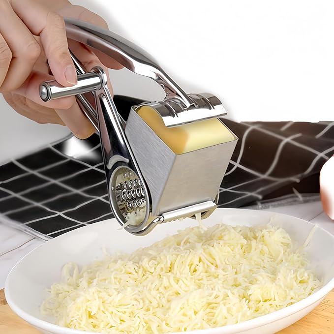 Rallador manual giratorio de acero inoxidable para queso miniatura 2