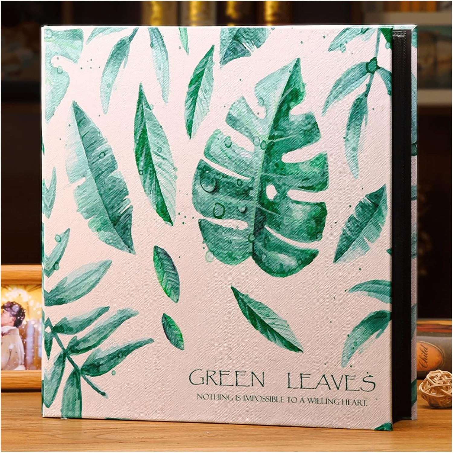 Plastic Photo Can Be Placed in Leather Photo Album Photo Album Album Book Commemorative Interstitial Large-Capacity Family 8 Inches 1000 Photos Large Capacity Cover Photo Album (5 8 Inch)