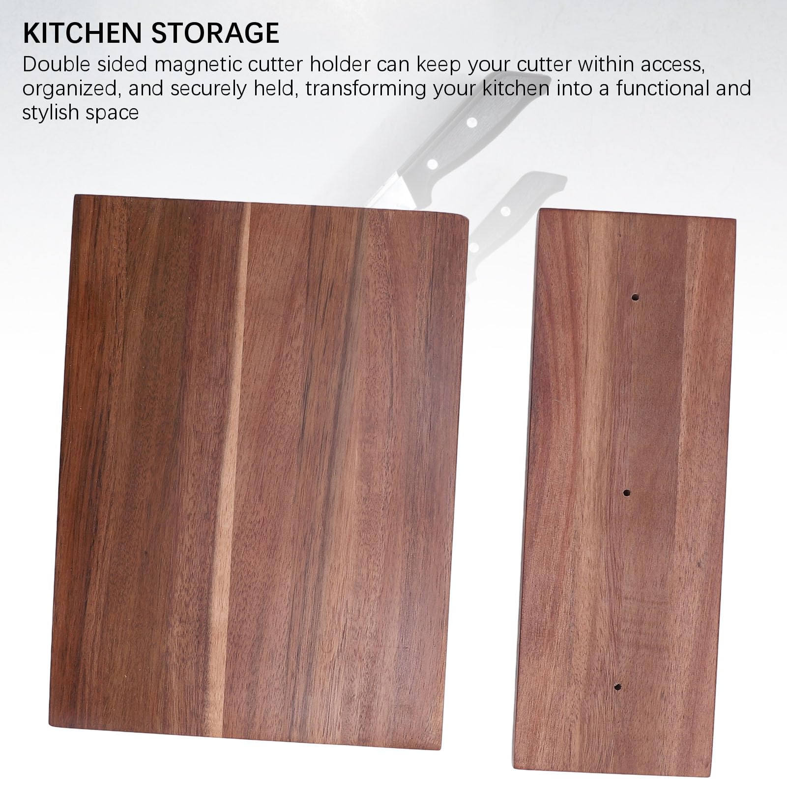 Blok na Noże Bez Noży Magnetyczny, Uniwersalny Magnetyczny Uchwyt na Noże, Dwustronna Deska na Noże z Wyjątkowo Mocnym Magnesem, na Przybory Kuchenne, Narzędzia Kuchenne,
