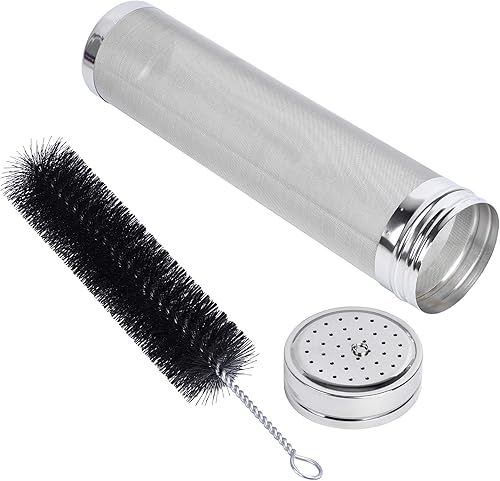 Filtro de tolva seca Akamino de 300 micrones de malla de acero inoxidable con cerdas de nailon para el hogar, cerveza, café, hogar