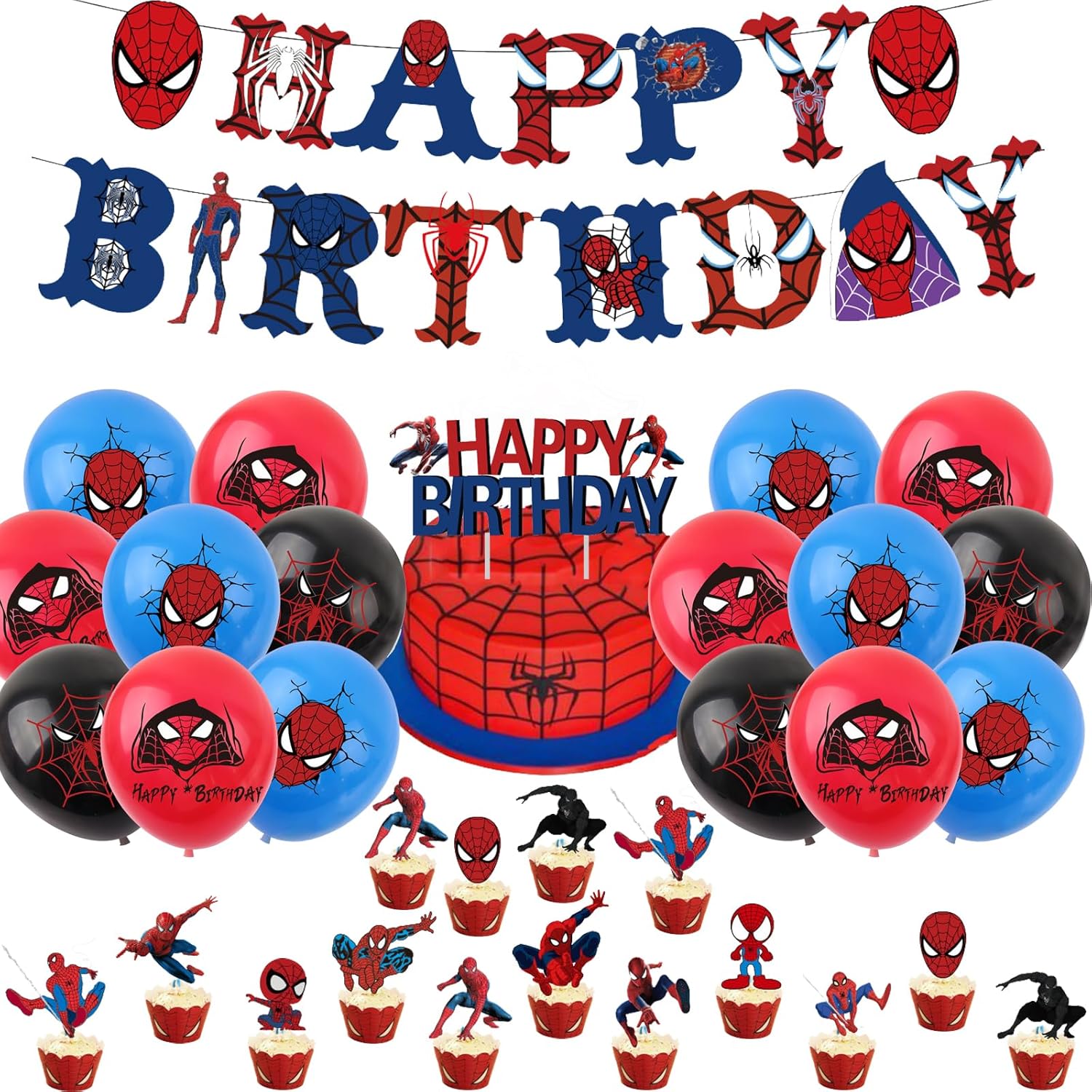 Spiderman Party Supplies Spider Man Birthday Decoration Spiderman