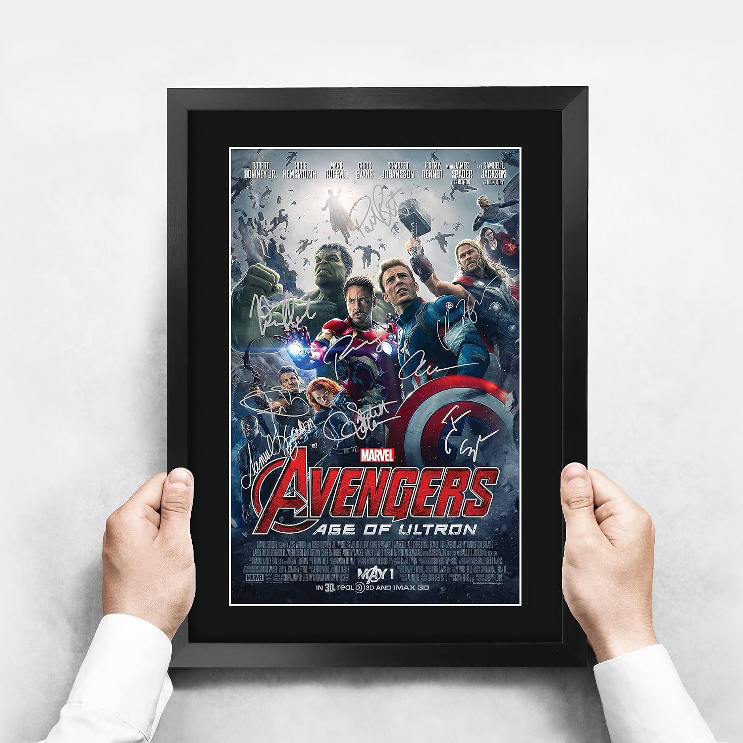 HWC Trading A3 FR Avengers Infinity War Endgame Movie Poster Robert Downey Jr Chris Evans Chris Hemsworth Signed Gift FRAMED A3 Printed Autograph Film Gifts Print Photo Picture Display - Image 4