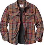 Men's Thermal Lined Shirt Jacket Plaid Flannel Polyfill Insulated